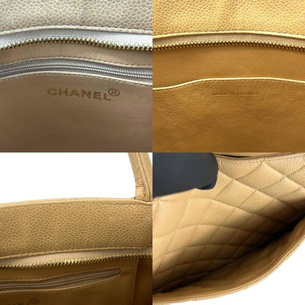 Chanel Beige Leather Tote Bag (Pre-Owned) - Picture 10 of 11